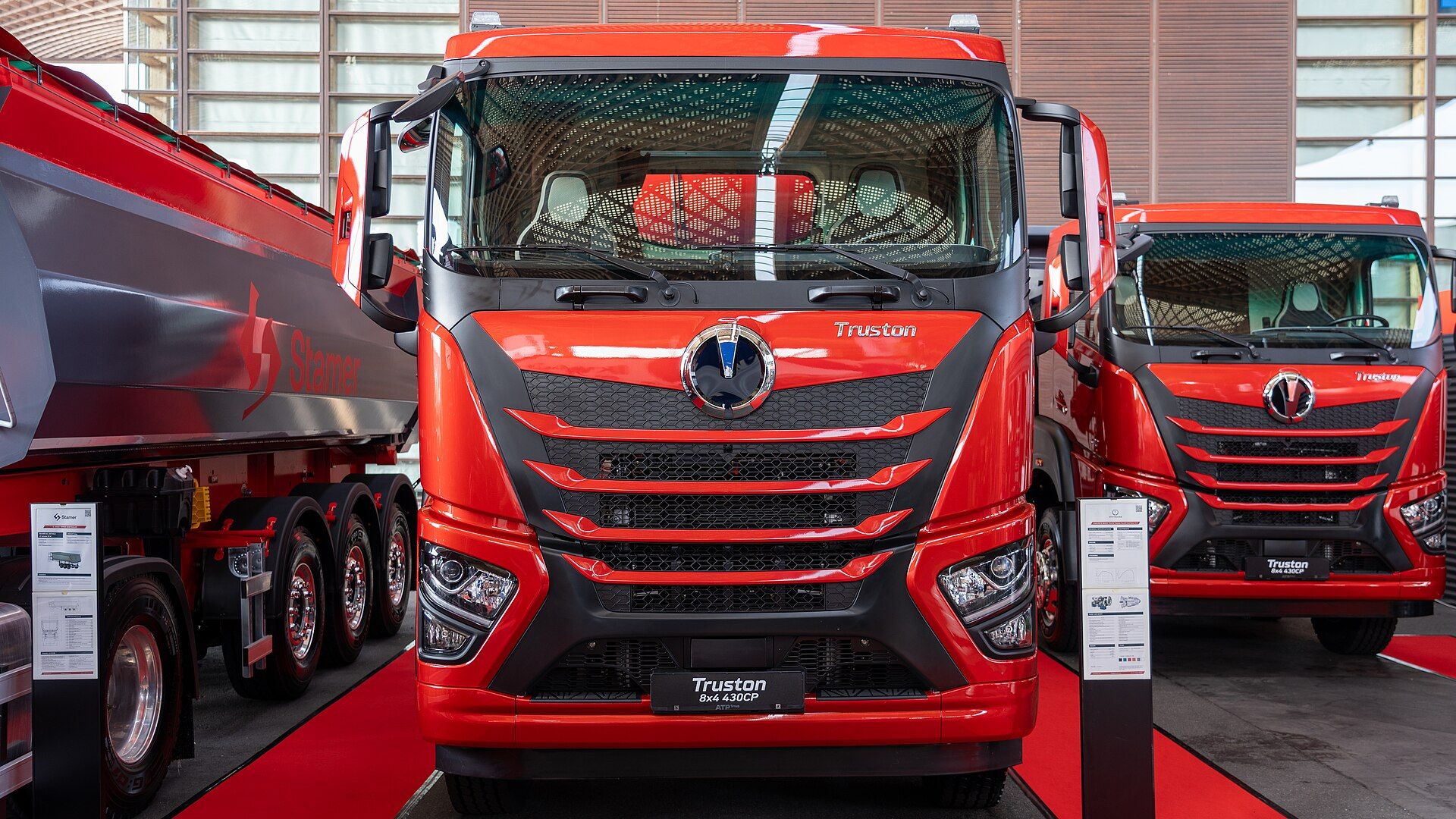 Four-axle 8x4 rigid truck chassis on display at IAA Transportation 2024