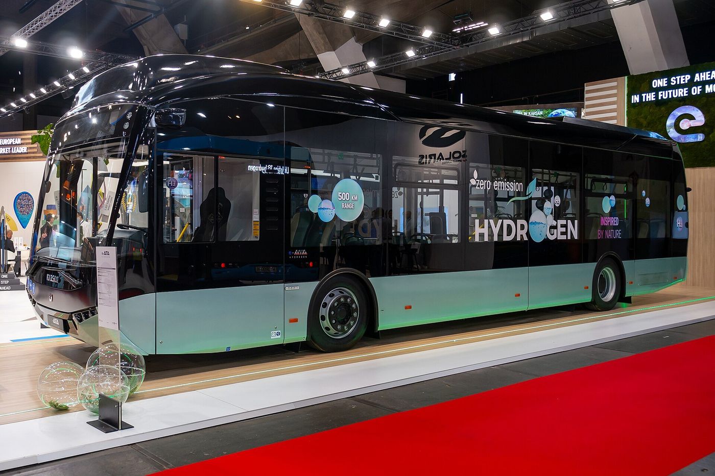 Karsan e-ATA HYDROGEN bus on display at Busworld Europe 2023 in Brussels